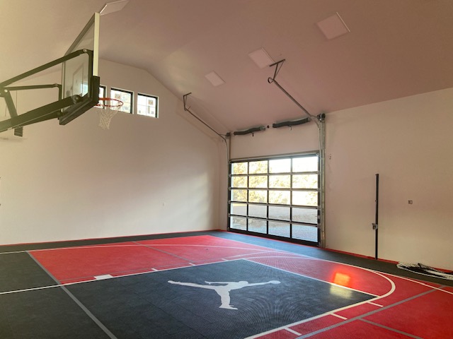 Garage Door to Basketball Court